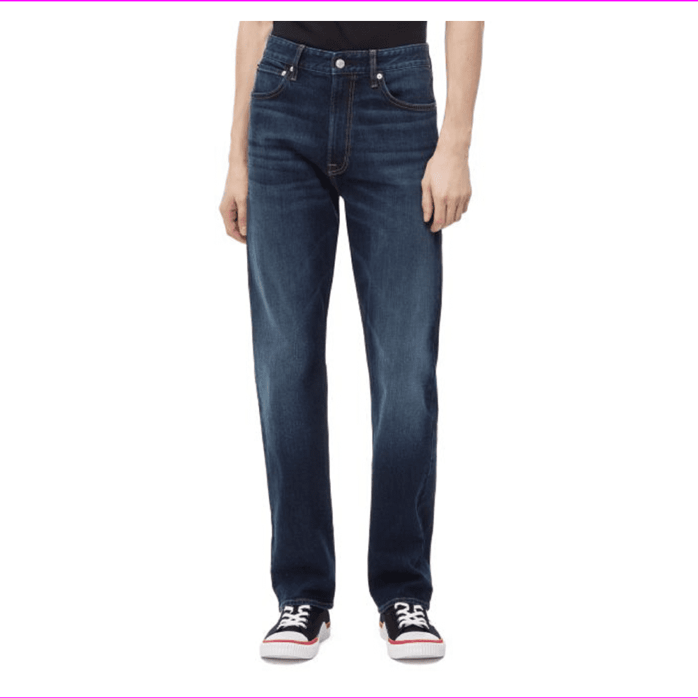 Calvin Klein Jeans CKJ 035 Straight Droit Fit Jeans, Houston Dark Blue  30X32 