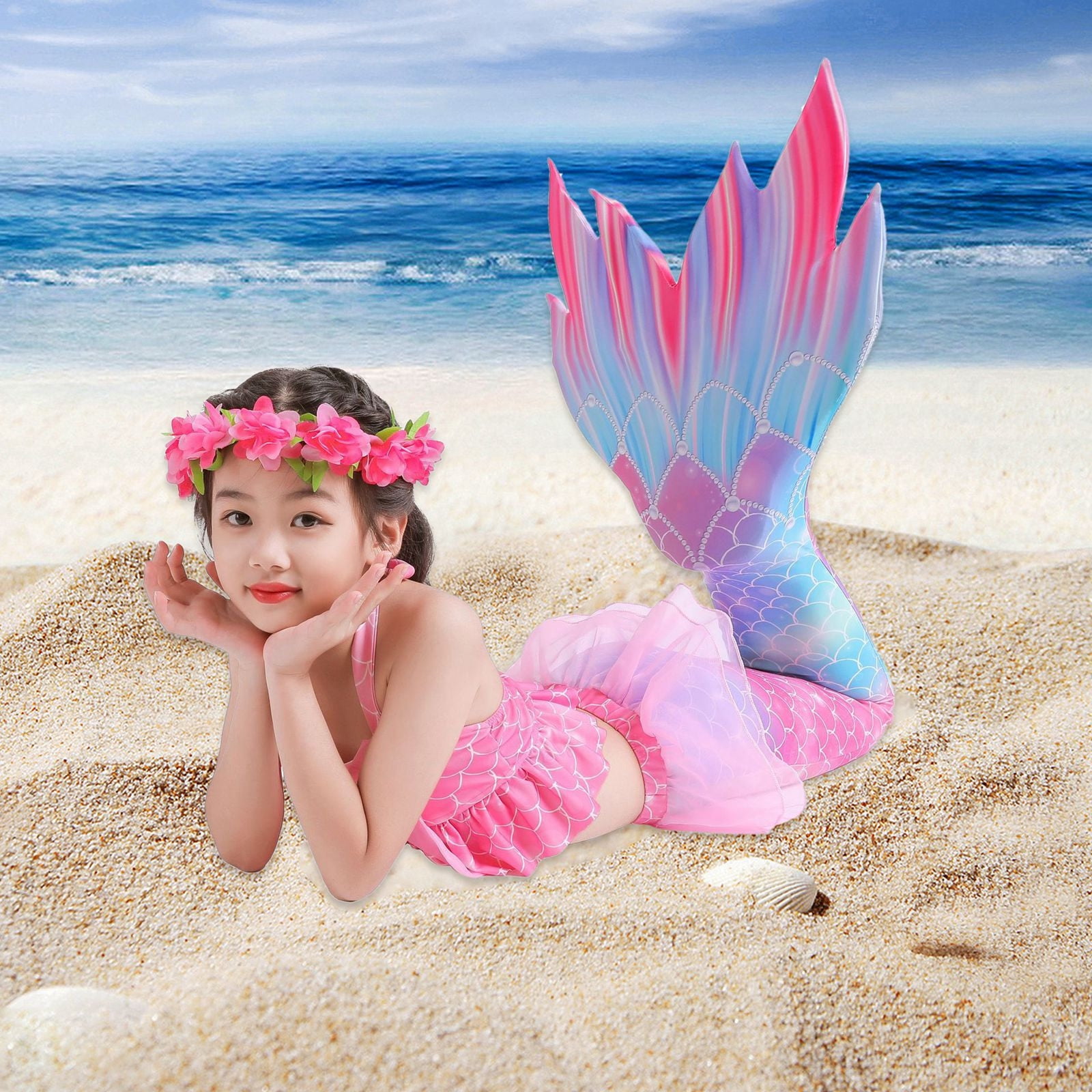 Mermaid Fairy Swimwear UPF 50+ Charlie Long Sleeves Rash Guard