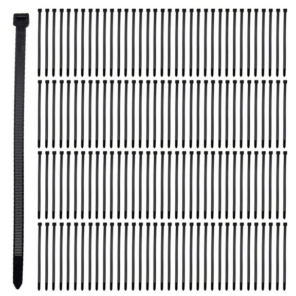 5X Cable Ties Black Pack of 300 mm X 7.6 mm UV Resistant Ultra with 75 Kg Tensile Strength Heat Resistant