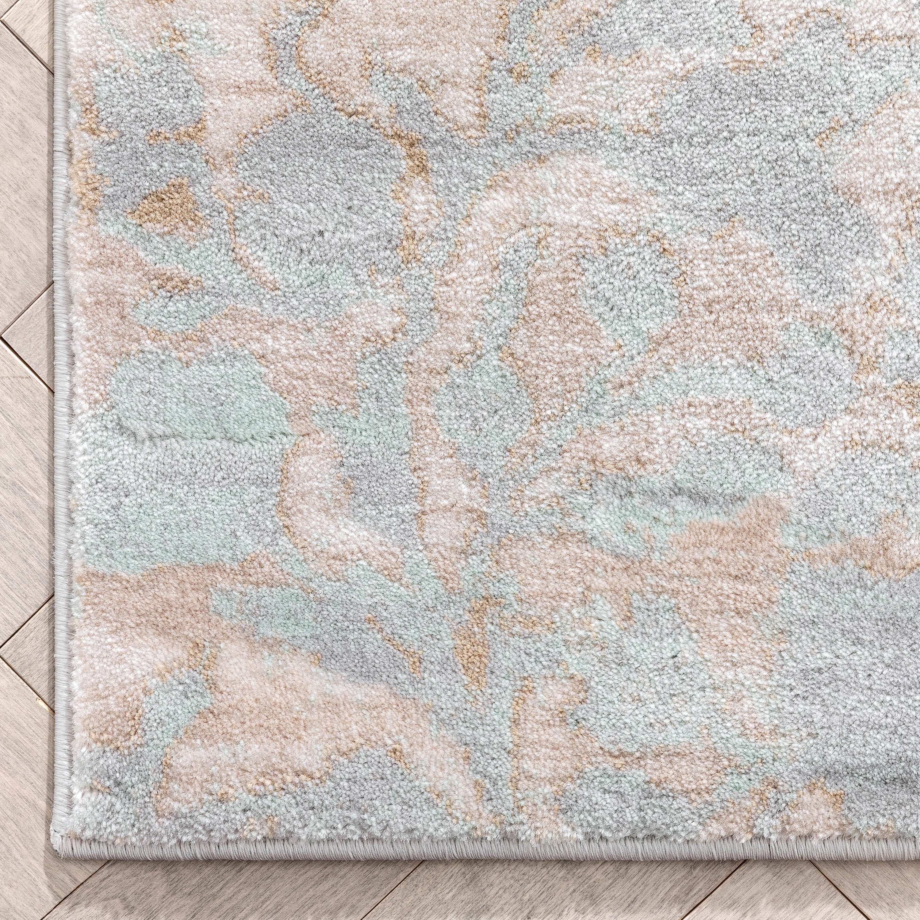 Well Woven KE-54-5 Kensington Ciato Blue Vintage Modern Medallion Oriental Area Rug - 5 ft. 3 in. x 7 ft. 3 in.