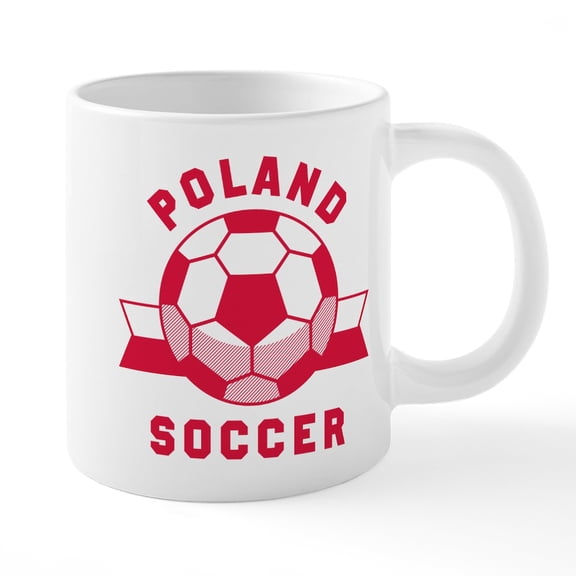 CafePress - Poland Soccer Mugs - 20 Oz White Ceramic Mega Mug
