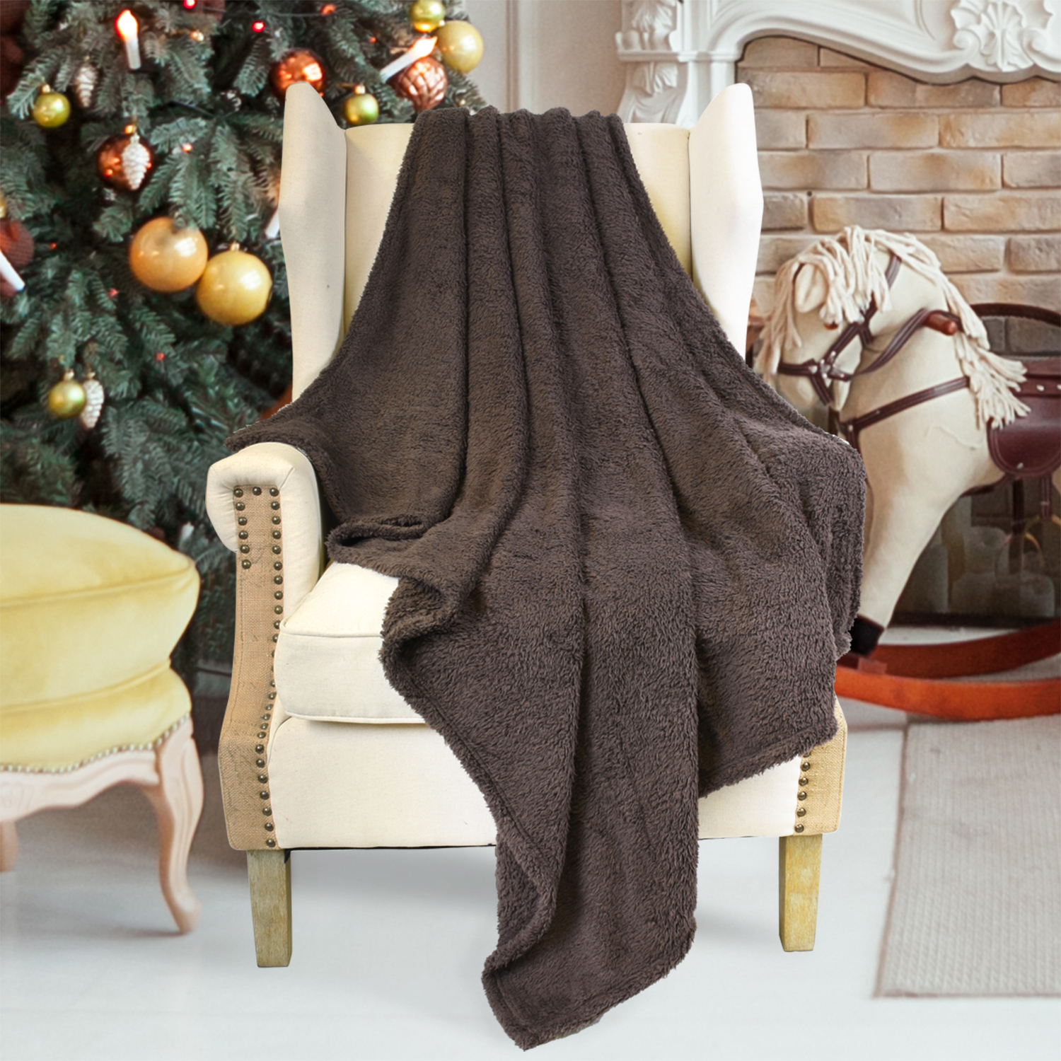 Sherpa Fleece Throw Blanket for Kids,Super Soft Light Weight Reversible