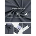 thumbnail image 6 of OALUXE Mens Dress Shirts Formal Long Sleeve Button Down Business Contrast Shirt with Pocket, 6 of 7