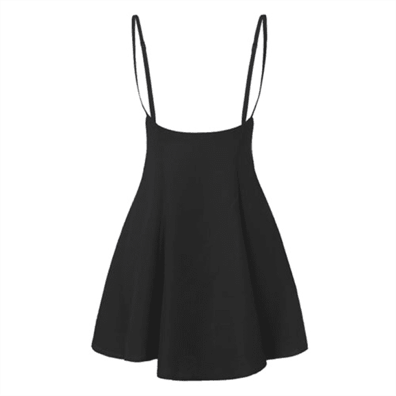 LMLYSoH Fashionable Women Mini Suspender Skirt, Solid Color Sleeveless Low Cut Sling Skirt for Autumn