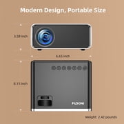 Projector with WiFi and Bluetooth 4K Supported, Upgraded Outdoor Movie Projectors Native 1080P FHD 12000L, Video Proyector for Home Theater, Compatible w/HDMI/USB/iOS/Android/Windows/TV Stick