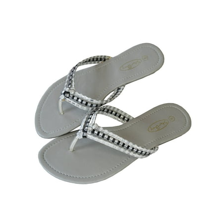 

StarBay Women s Stylish Triple Strap Sandal Flats Thong Flip Flop