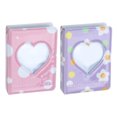 thumbnail image 1 of Uxcell 3 Inch Mini Photocard Binder Love Heart Hollow Photocard, Kpop Photocard Binder Album, Style 4, 1 of 7
