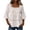 24#White, variant on Women's Lace 3/4 Sleeve Flowy Tunic Tops Dressy Loose Fit Square Neckline Peplum Top White L