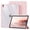 Pink, variant on Crystal Clear Trifold Smart Cover with Pencil Slot, Dual-Angle Stand & Auto Sleep Wake for iPad Air 4/5 Gen & 11” M2/M3/M4, Gray
