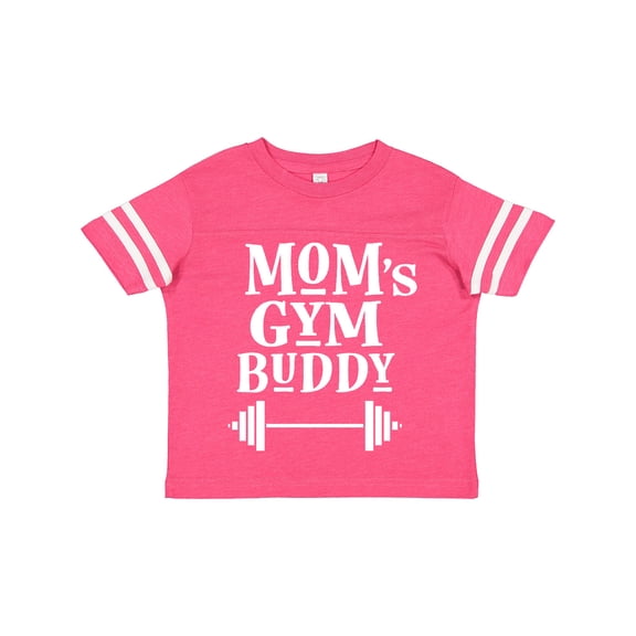 Inktastic Mom's Gym Buddy Fitness Workout Boys or Girls Toddler T-Shirt