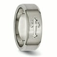 thumbnail image 5 of Titanium Cross Design 8mm Satin Beveled Edge Band, 5 of 11