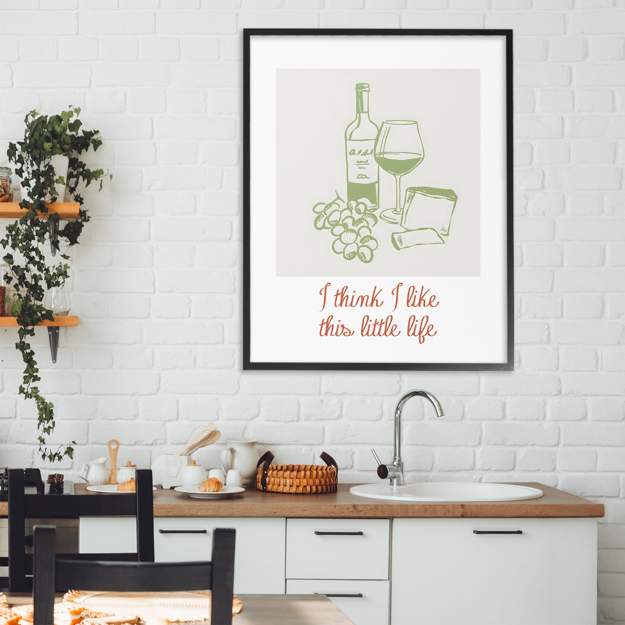Stupell Industries I Think I Like This Little Life Black Framed Giclee Art, design by The Prints Vibe