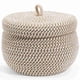 thumbnail image 1 of Cesta Pequeña de Cuerda con Tapa. Cesta Redonda Tejida para Guardar Juguetes. Cesta Decorativa para Juguetes., 1 of 1