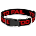 thumbnail image 1 of Buckle-Down BAC-W32075-NL Breakaway Cat Collar, 1 2" Wide - Fits 9-15" Neck - Large, Epic Fail Quote, 1 of 1