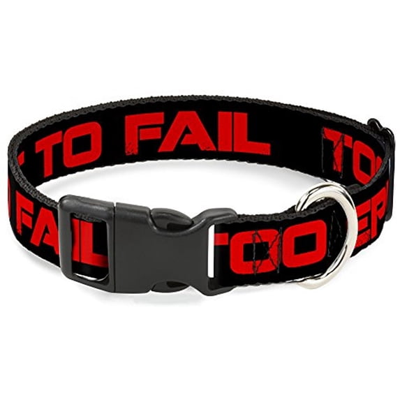Buckle-Down BAC-W32075-NL Breakaway Cat Collar, 1 2" Wide - Fits 9-15" Neck - Large, Epic Fail Quote