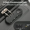 thumbnail image 6 of Hardshell Luggage Sets 3 Piece, Lightweight Luggage Set with Handle Password Lock, 360° Spinner Wheels, 3-Step  Adjustable Height, Double Zipper, for Outdoor, Travel, Holiday, Black(20in/24in/28in), 6 of 7