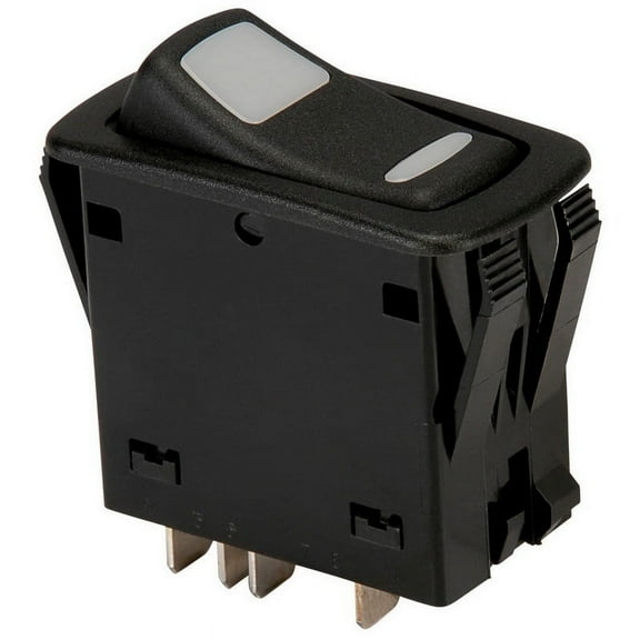 NTE 54-157 DPDT Waterproof Dual Color Illuminated Rocker Switch