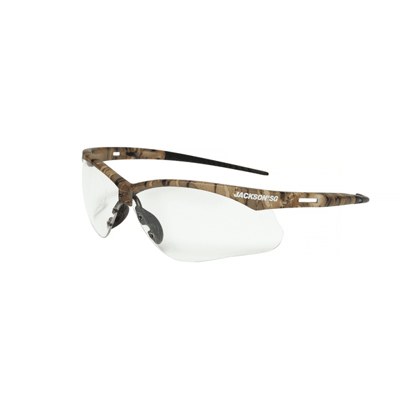 Jackson Safety Safety Glasses - SG Series - Clear Lens - Camo Frame - STA-CLEAR Anti-Fog - Indoor