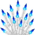 thumbnail image 1 of Cadena de luces TW SHINE, 6 m, 100 incandescentes, impermeables, color azul, 1 of 7