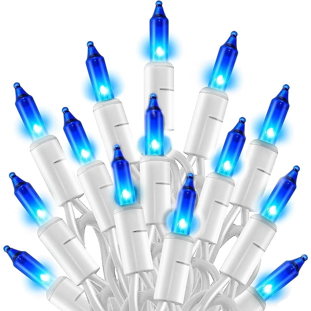 Cadena de luces TW SHINE, 6 m, 100 incandescentes, impermeables, color azul