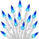 thumbnail image 1 of Cadena de luces TW SHINE, 6 m, 100 incandescentes, impermeables, color azul, 1 of 7