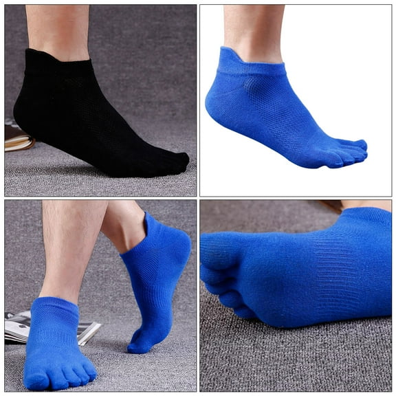 Raindrops 2 Pairs Men's Breathable Toe Socks Ankle Toeless Circulation Man