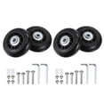 thumbnail image 1 of Ruedas de equipaje de reemplazo Uxcell 64x24mm Kits de reparación de ruedas de maleta 2 ruedas con rodamientos de PU para bolsa de carrito, patín en línea, 1 of 5