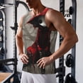 thumbnail image 5 of Salouo Dark Red Hooded Girl for Men's Tank Tops,Sleeveless Muscle Shirts for Men Quick Dry Workout Tank Top Gym Muscle Tee Fitness Bodybuilding Sleeveless T Shirt-Large, 5 of 7