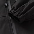 thumbnail image 7 of SRZYMJ Toddler Boys Zip Jacket Lightweight Hooded Windbreakers Outdoor Raincoat Black 6-7 Years, 7 of 7