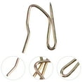 thumbnail image 3 of HAMPPLIES Window Curtain Hooks Golden Stainless Steel 400Pcs 1.3x0.8in, 3 of 5