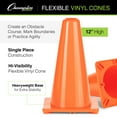 thumbnail image 1 of Hi-Visibility Flexible Vinyl Cone, Weighted, 12", Yellow, 1 of 6