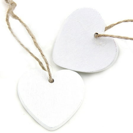 International Tractor Christmas Ornaments KABOER Christmas Wooden Solid Color Hanging Ornament Decoration Heart-shaped Pendant ()