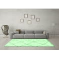 thumbnail image 3 of Ahgly Company Indoor Round Solid Emerald Green Modern Area Rugs, 6' Round, 3 of 4