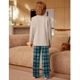 thumbnail image 3 of Arshiner Boys Plaid Pajama Pants Soft Long PJ Bottoms Plaid Lounge Pants for Boys, 3 of 7