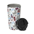 thumbnail image 2 of Logiee London Landmark2 Print Stainless Steel Coffee Tumbler, Travel Coffee Mug, Insulated Coffee Mug with Lid, Spill Proof Coffee Cup, Portable Thermal Mug, 2 of 8