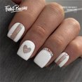 thumbnail image 1 of Fofosbeauty 24pcs Press on False Nails Tips, Square Fake Acrylic Nails, Light love, 1 of 9