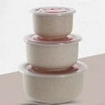 thumbnail image 2 of Wheat Straw Preservation Bowl - Microwave Safe, Food Storage & Organization Container with Lid, Set of 3, 2 of 4
