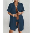 thumbnail image 3 of ZANKLEY Women Swimsuit Coverup Shirt Dress Button Down Bathing Suit Cover Up Beachwear, 3 of 13