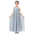 thumbnail image 5 of Ekidsbridal Girl Formal Flower Girl Dress - One Shoulder Sequins A-Line Chiffon 328-A (Size: 4-14), 5 of 6