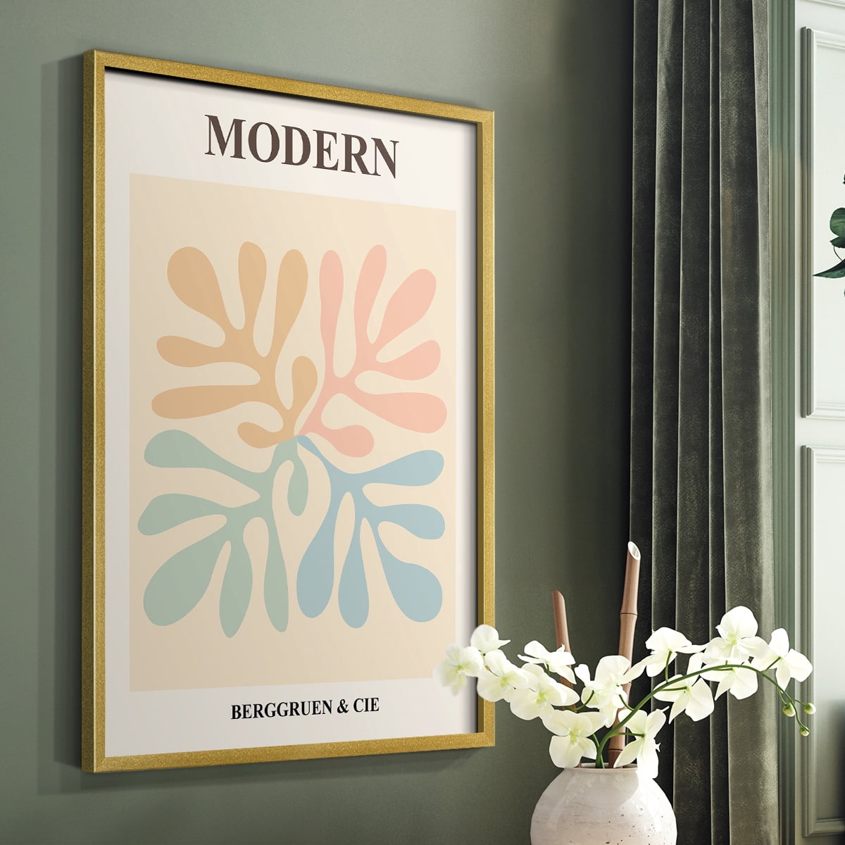 Matisse CXI Framed Print in Gold Solid Wood 11 x 14 Framed Print