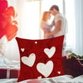 thumbnail image 5 of romoty Valentine's Day Heart Pillowcase 18" x 18" Decorative Cushion Cover 1pc Romantic Throw Pillow Shell Festive Decoration for Sofa Couch Bed and Anniversary Gift, 5 of 6