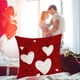 thumbnail image 3 of Funda de almohada para San Valentín, funda de almohada de lino rojo para festivales en casa, funda de cojín decorativa para sofá, funda de cojín para San Valentín, 3 of 5