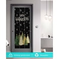 thumbnail image 6 of Black Christmas Window Privacy Film Stained Glass Window Film Decorative Windows Cover Static Windows Cling for Glass Door Xmas Tree Snowflake Farmhouse Stickers for Bathroom 23.6"x59", 6 of 7