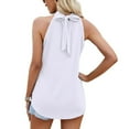 thumbnail image 5 of Njoeus Women Summer Tie Halter Tank Tops Casual Sleeveless Tunic Top Loose Blouses Shirts S-XXL, 5 of 5