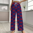 thumbnail image 2 of Buffalo NY Red Buffalo Pajama Pants Breathable with Pockets Pajamas For Lady Vintage Sleeping Pants Bedroom Homewear, 2 of 6