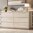 thumbnail image 1 of Cómoda Ancha de 6 Cajones de Madera MDF 120 cm Diseño Moderno sin Tiradores Gran Capacidad para Ropa y Organización Ideal para Dormitorio Sala y Recibidor, 1 of 7