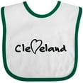 thumbnail image 3 of Inktastic Cleveland Heart Handwriting Black Boys or Girls Baby Bib, 3 of 4