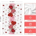 thumbnail image 6 of qefuia Pink Stripe Heart-Shaped Buttons Valentine''s Kitchen Towels Dish Towels, 18x26 Inch Farmhouse Wedding Decoration Hand Towels Set of 2, 6 of 6