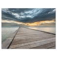 thumbnail image 2 of Coucher de Soleil à la Plage à Koh Samui, Thaïlande - Impression sur Toile de Pont Maritime, 2 of 3