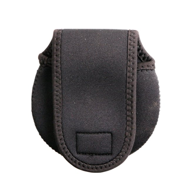 Eigraketly Bolsa de cubierta de carrete de pesca, cubiertas de lanzamiento de cebo simples profesionales, bolsa de curricán de Color sólido, Pescar Negro